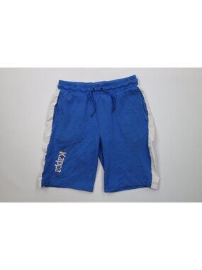 Vintage Kappa Soccer Mens Medium Distressed Spell Out Sweatpants Shorts Blue